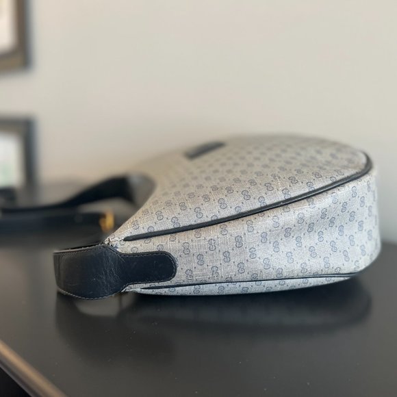 Gucci GG Vintage Hobo in Micro Monogram Canvas Navy/Gray - Picture 7 of 13